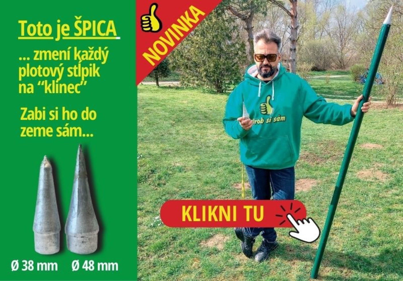 Plechový zemní vrut (max. 1 m, deformuje se v kameni) vs. zemní hrot (masivní odlitek, libovolná hloubka)